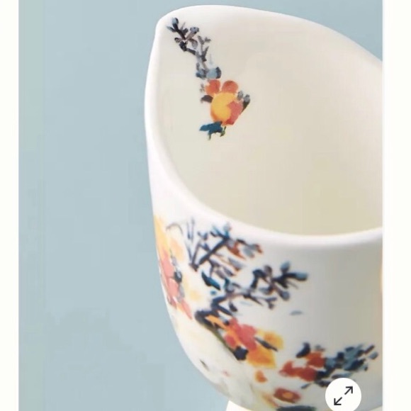 Anthropologie Botanica Handpainted Stoneware Creamer New in Box NWT - Picture 3 of 8